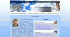 Desktop Screenshot of klimalux.hu